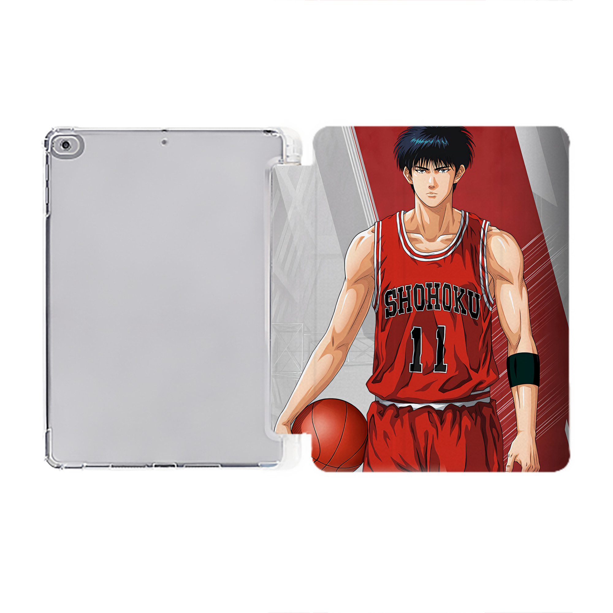 （画像用） SLAM DUNK／スラムダンク IPad ケース ペン収納付き 三つ折りスタンド PUレザー×シリコン 対応機種9.5/10.5/10.9インチ